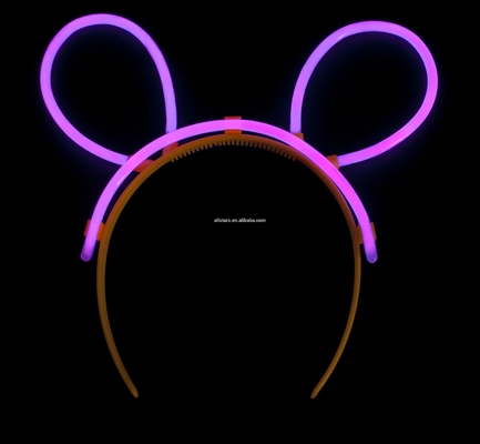 PE fluorescerende vloeibare glow stick haarband in verschillende kleuren voor feestjes 5 * 200mm