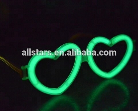 Evenement Viering Partijbenodigdheden Niet-ontvlambare 8 inch Glow Stick Hartvormige bril